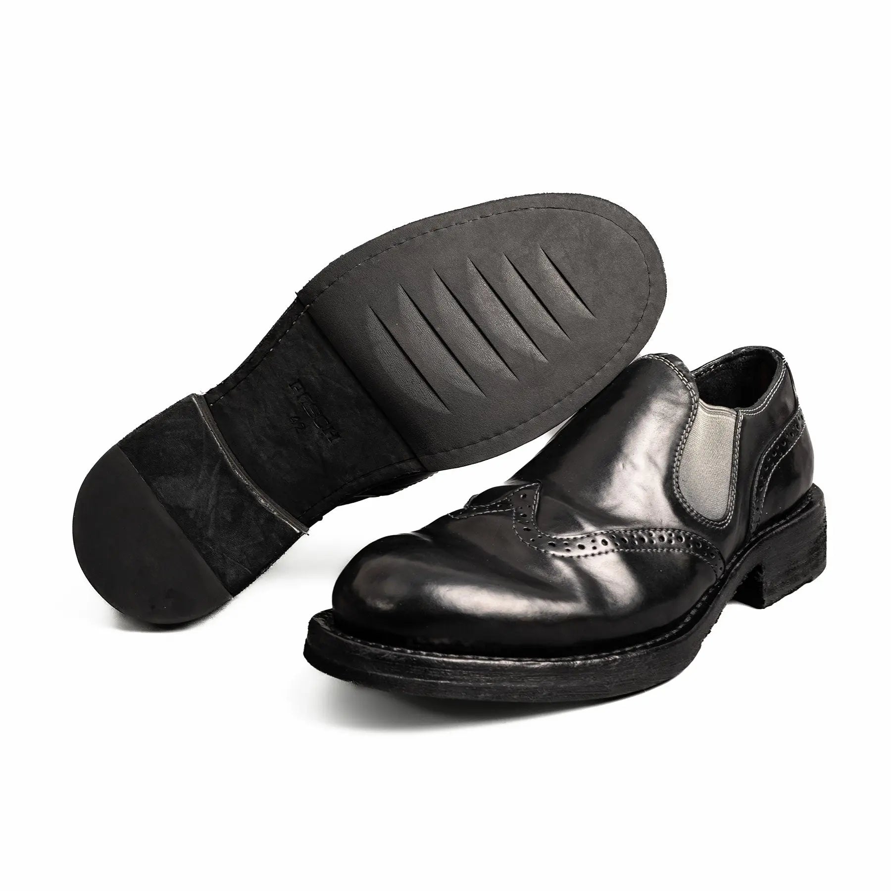 Black Horsehide Slip-On Loafers