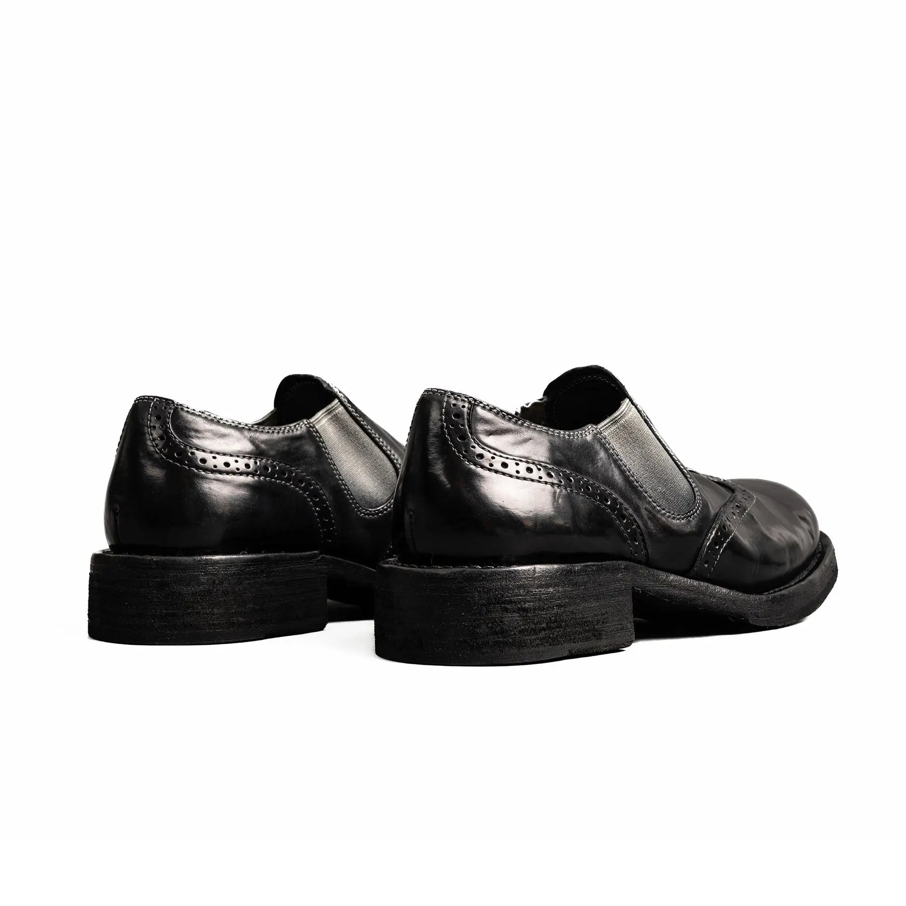 Black Horsehide Slip-On Loafers