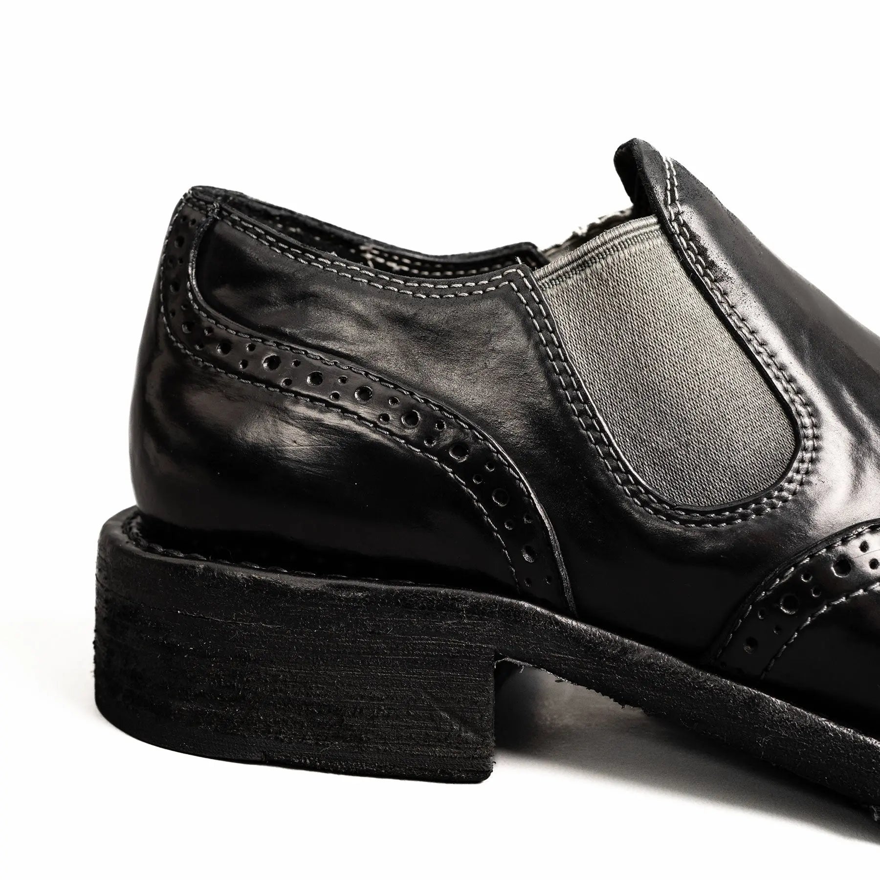 Black Horsehide Slip-On Loafers
