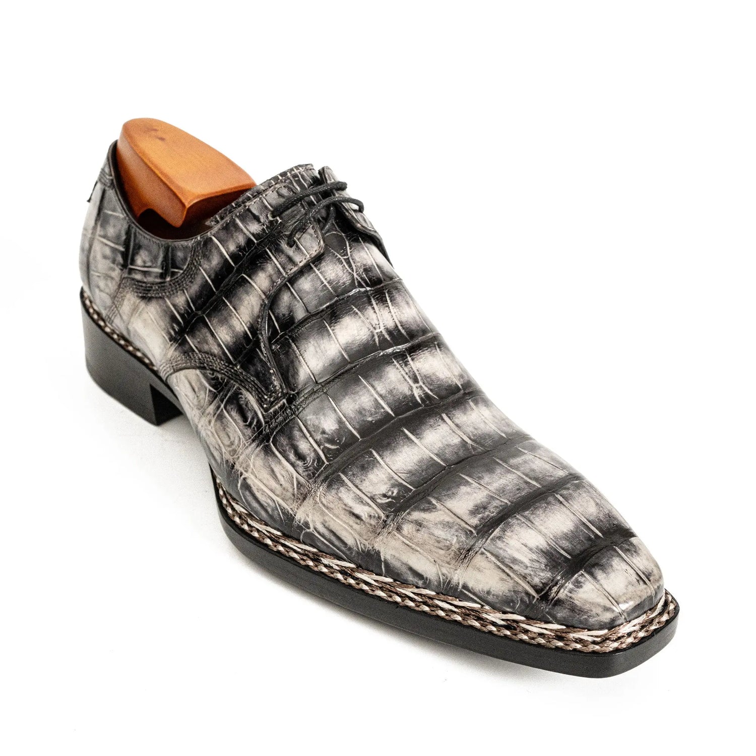 Two-Tone Crocodile Norwegian Monkey Shoes