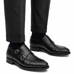 Coccodrillo Nero Doppio Monaco
