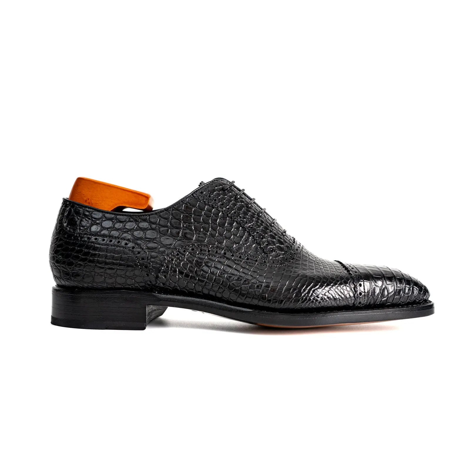 Black Crocodile Goodyear Oxfords DIVINCH