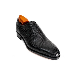 Black Crocodile Goodyear Oxfords DIVINCH