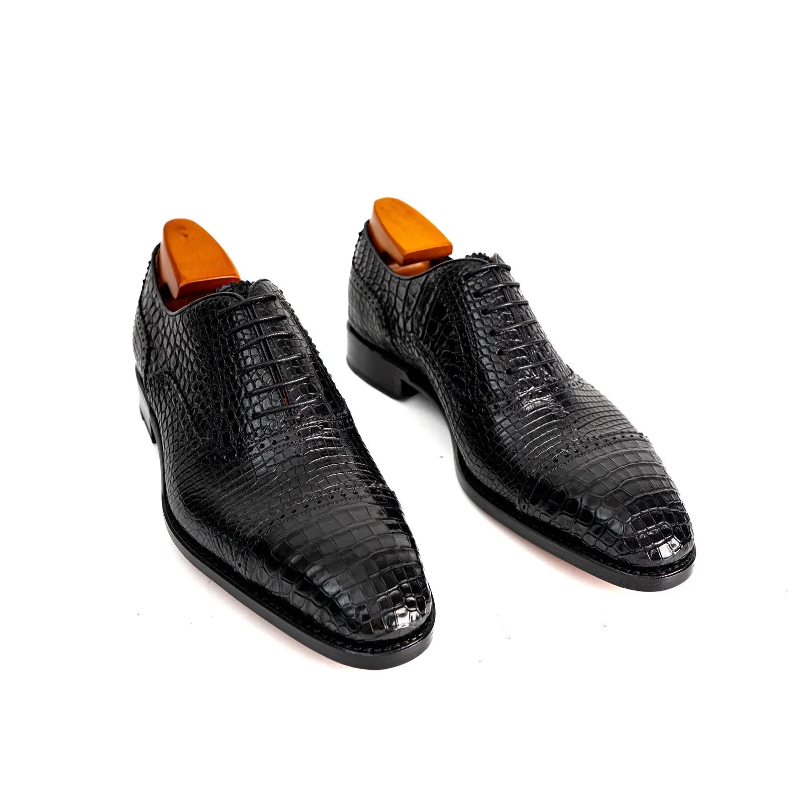 Black Crocodile Goodyear Oxfords DIVINCH