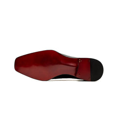 Black Crocodile Monk Strap Shoe DIVINCH