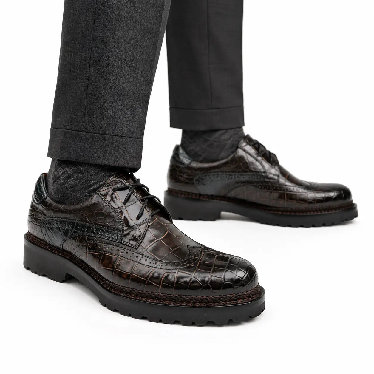 Black Crocodele Norwegian Lug Derby