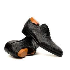 Black Crocodile-Textured Dress Shoe DIVINCH