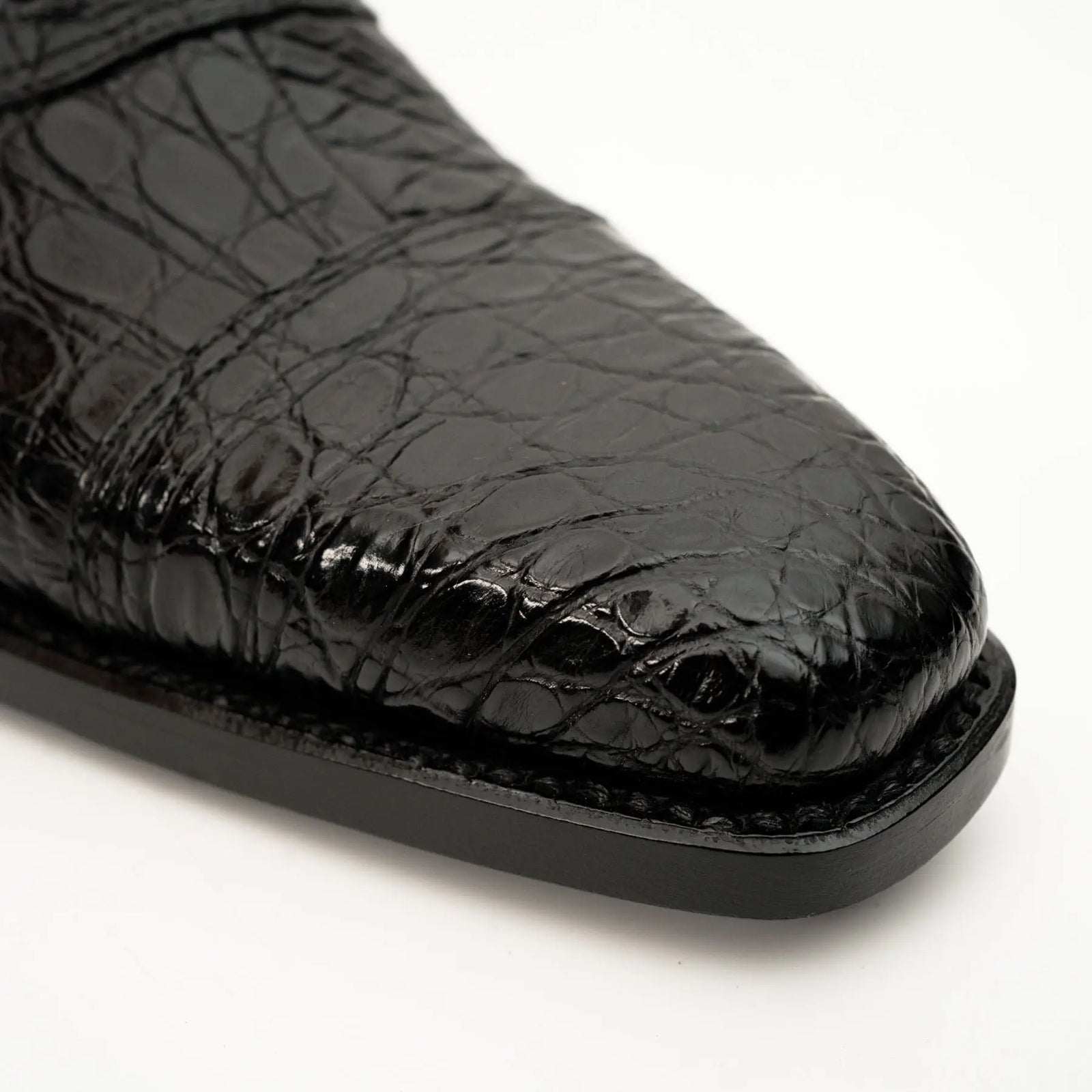 Black Crocodile-Textured Dress Shoe DIVINCH
