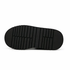 Sneaker con plateau nero effetto coccodrillo