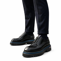 Derby nero con dettagli tricolore