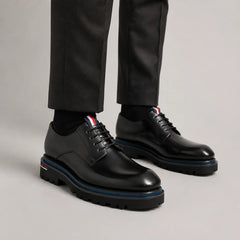 Black Derby with Tricolor Accent on-foot product photo