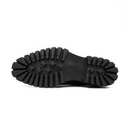 Black Double Monk Strap Leather Shoes DIVINCH