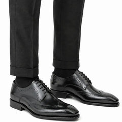 Black Goodyear Wingtip Derby