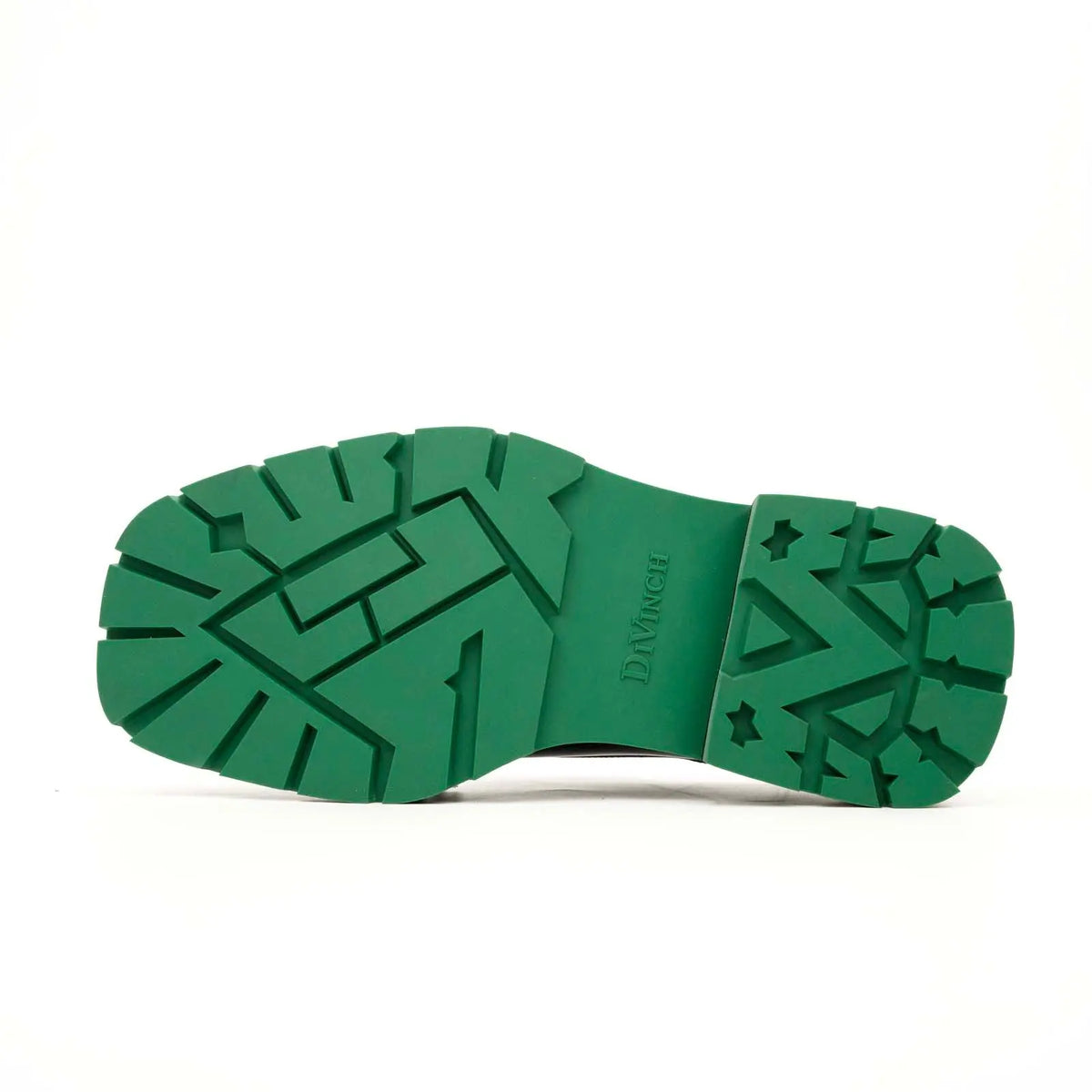 Black Green Lug Sole Derby Shoes DIVINCH