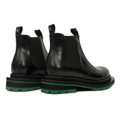 Black Green-Sole Chelsea Boots DIVINCH