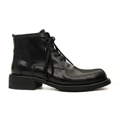 Black Horsehide Chukka Combat Boots DIVINCH
