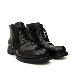 Black Horsehide Chukka Combat Boots DIVINCH