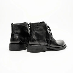 Black Horsehide Chukka Combat Boots