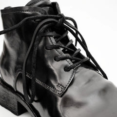 Black Horsehide Chukka Combat Boots
