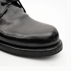 Black Horsehide Chukka Combat Boots