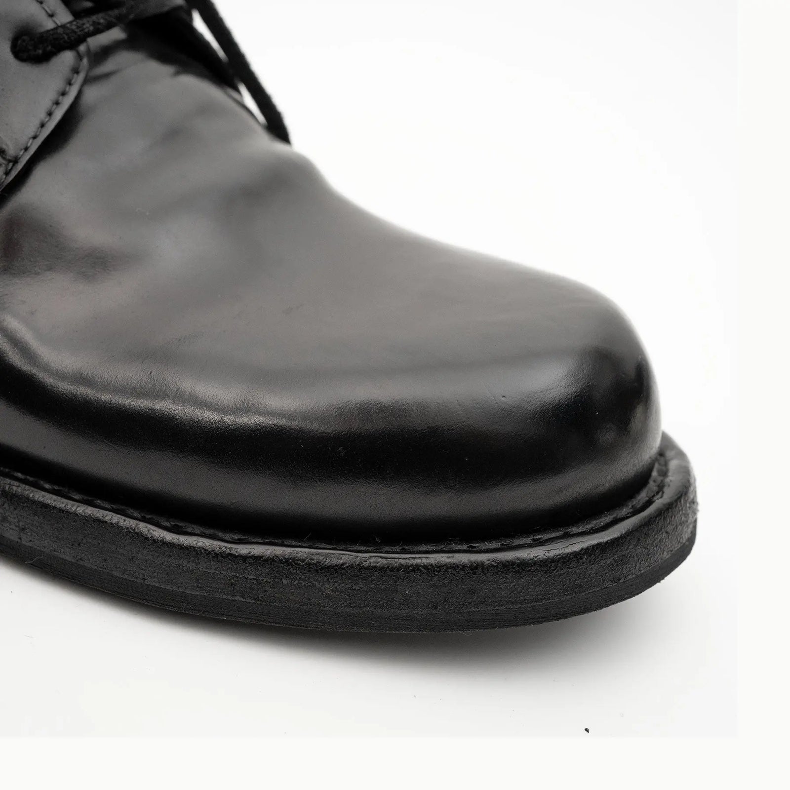 Black Horsehide Chukka Combat Boots