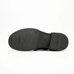 Black Horsehide Chukka Combat Boots