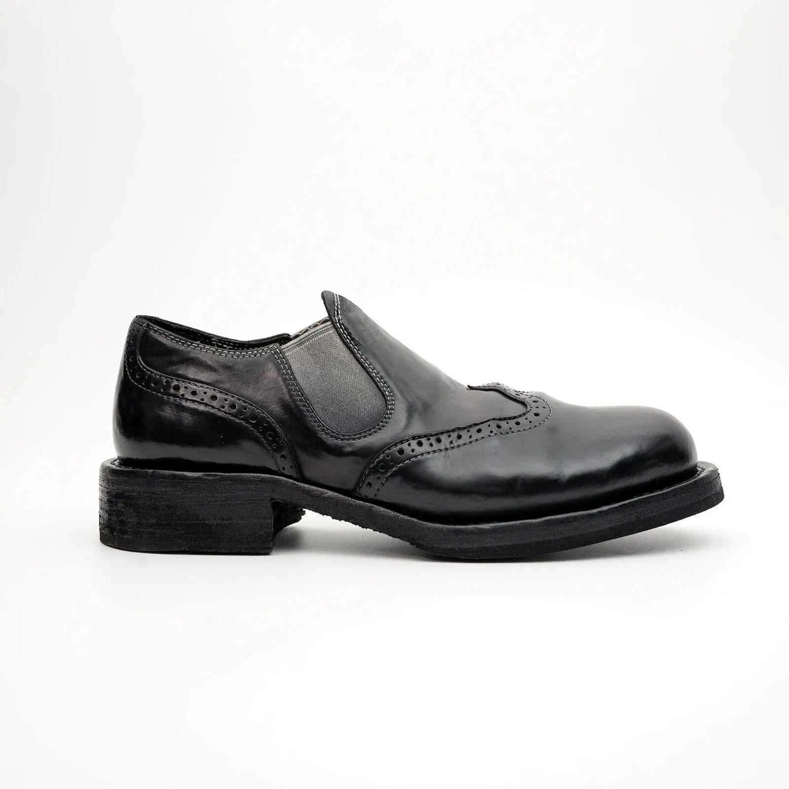 Black Horsehide Slip-On Loafers DIVINCH