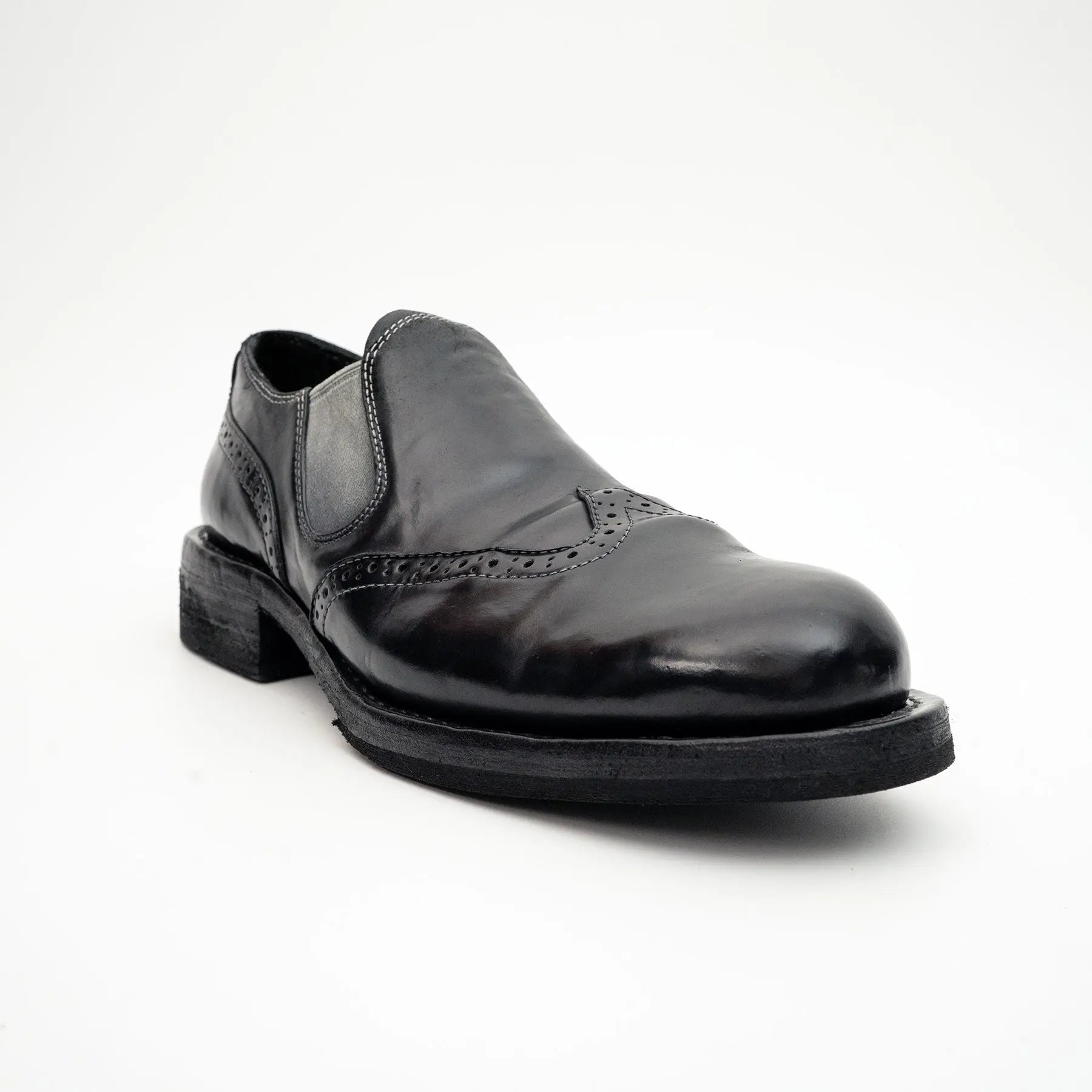 Black Horsehide Slip-On Loafers DIVINCH