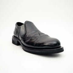Black Horsehide Slip-On Loafers DIVINCH