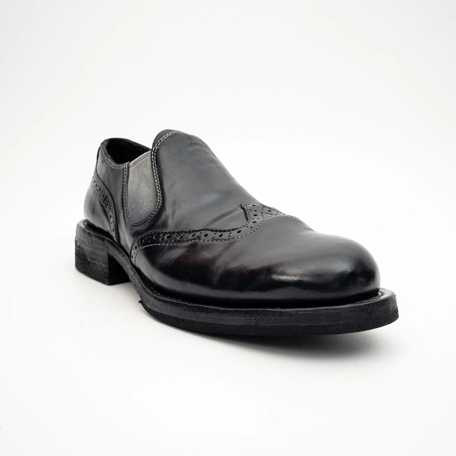 Black Horsehide Slip-On Loafers DIVINCH