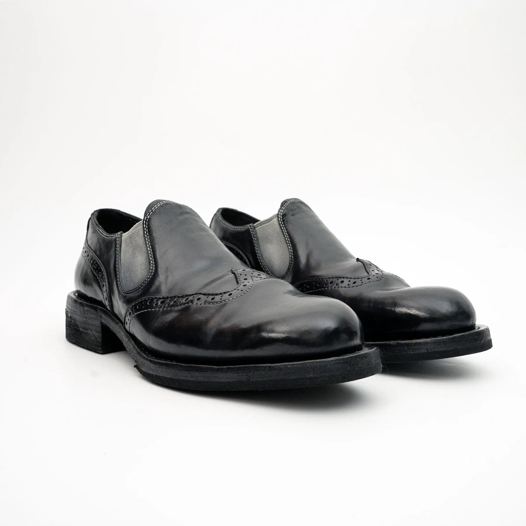 Black Horsehide Slip-On Loafers DIVINCH