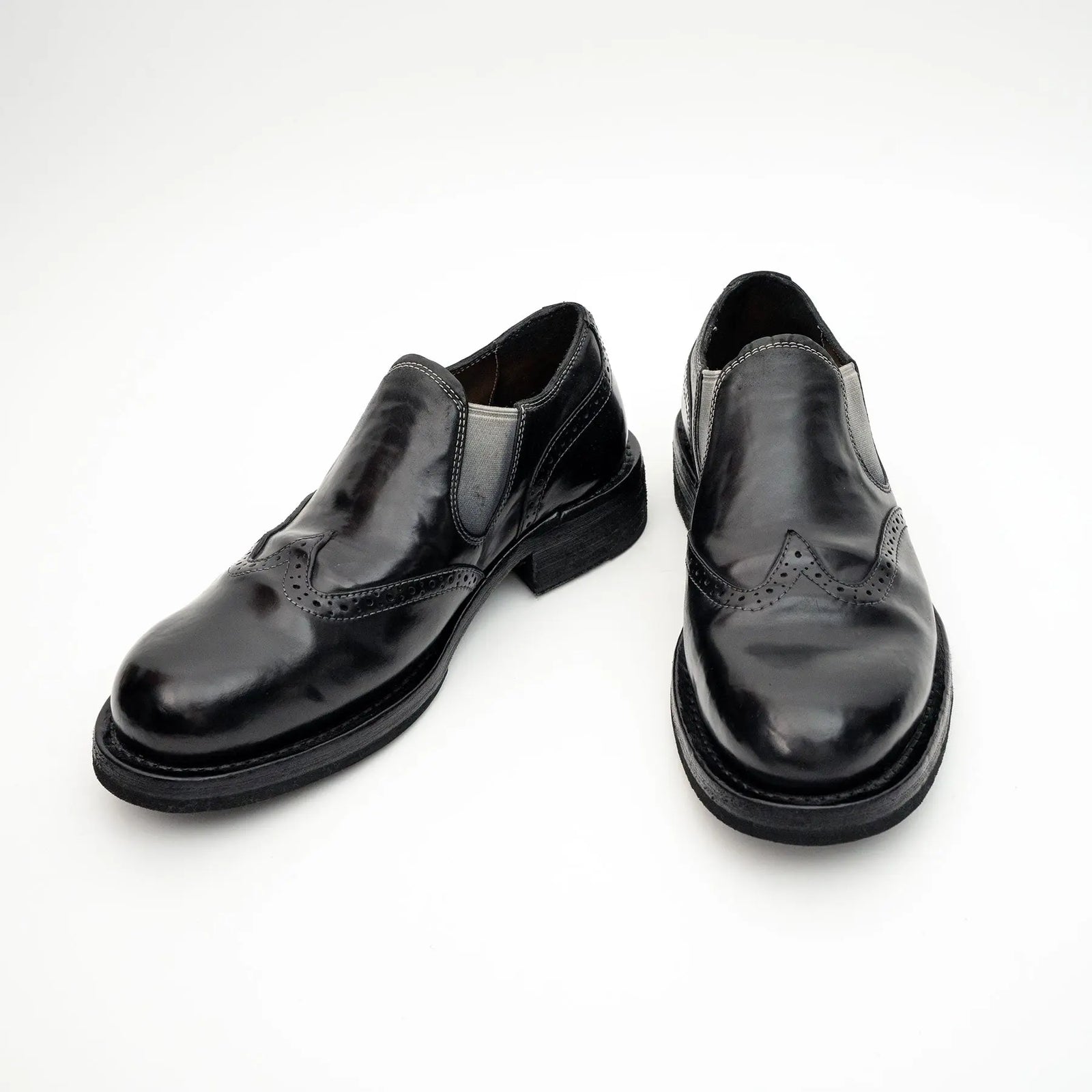 Black Horsehide Slip-On Loafers DIVINCH