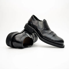 Black Horsehide Slip-On Loafers DIVINCH