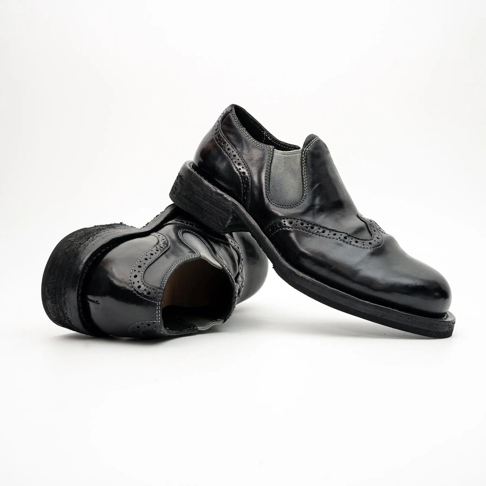 Black Horsehide Slip-On Loafers DIVINCH