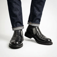 Black Horsehide Slip-On Loafers DIVINCH