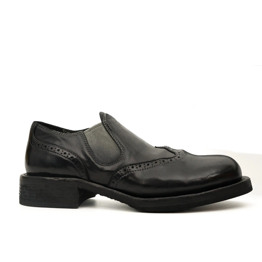 Black Horsehide Slip-On Loafers DIVINCH