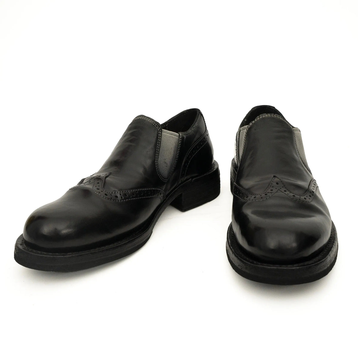 Black Horsehide Slip-On Loafers DIVINCH