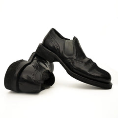 Black Horsehide Slip-On Loafers DIVINCH