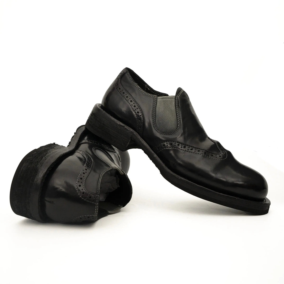 Black Horsehide Slip-On Loafers DIVINCH