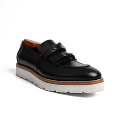 Black Kiltie Buckle XL Sole Loafers Divinch