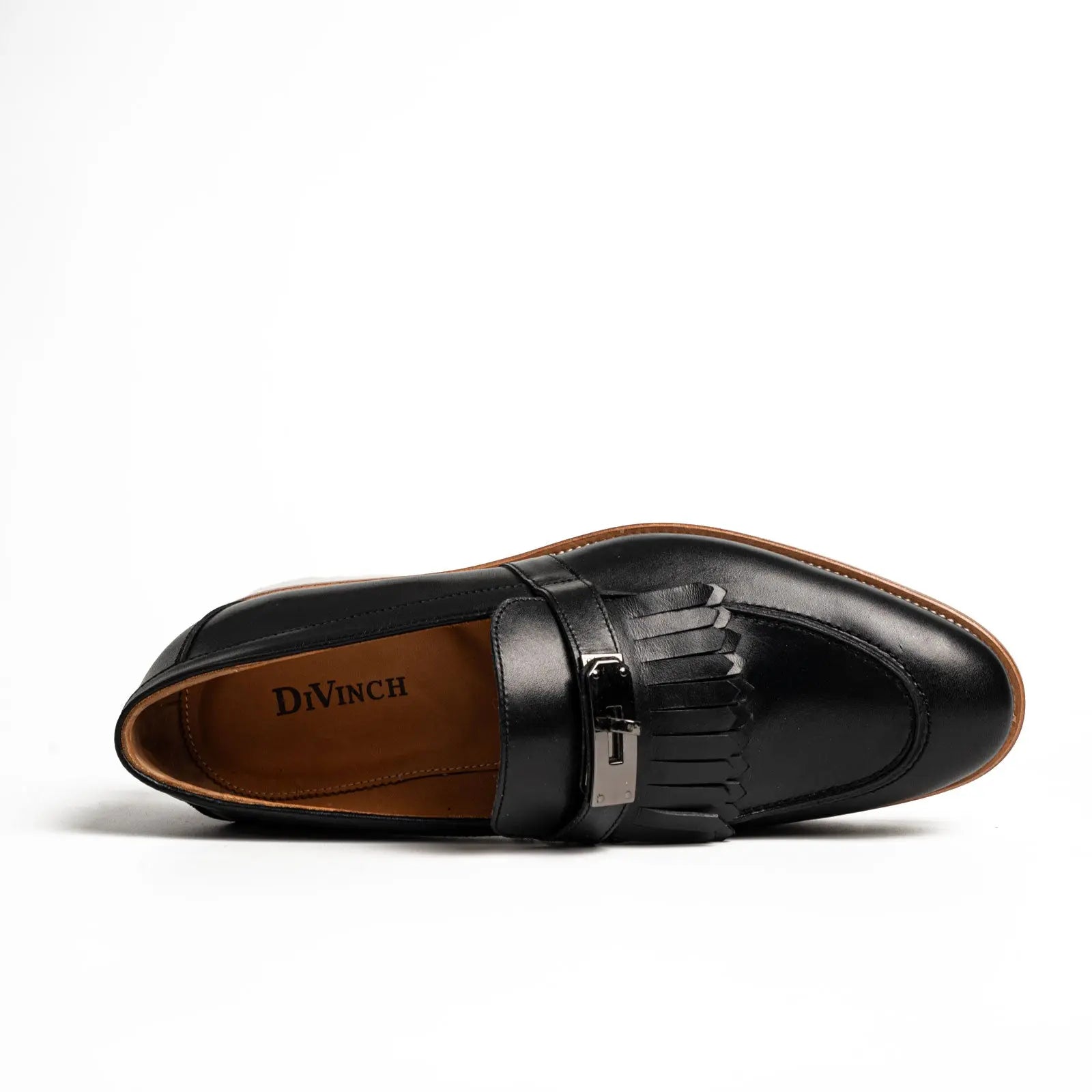 Black Kiltie Buckle XL Sole Loafers
