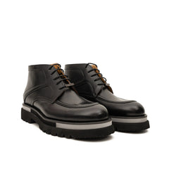 DIVINCH 6208B black leather lace-up ankle boots pair view