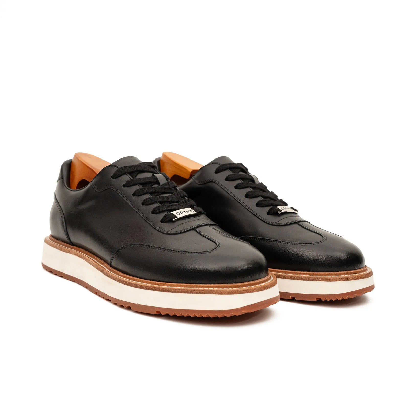 DIVINCH 6301B black lace-up shoes pair view