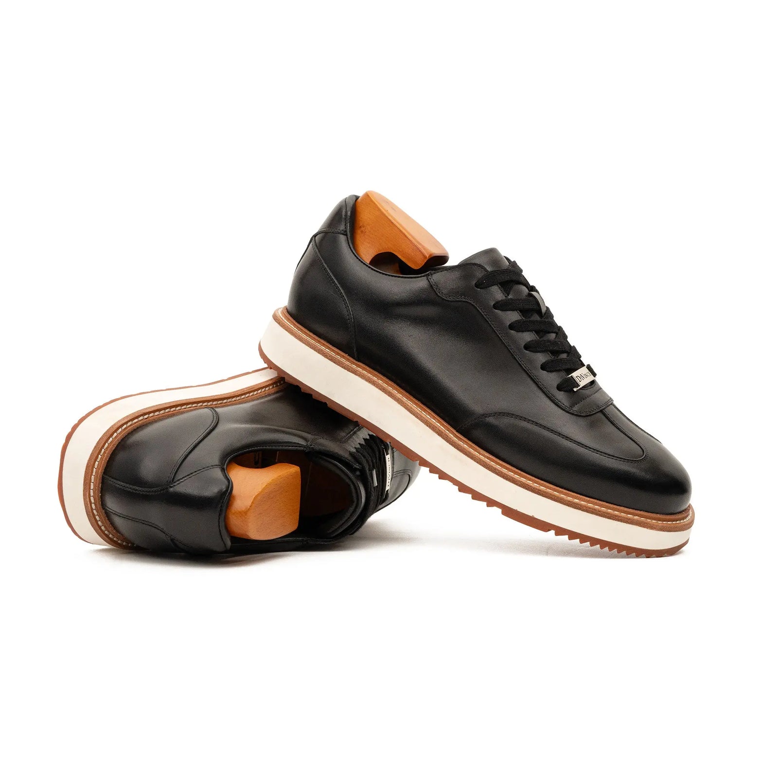 DIVINCH 6301B black lace-up shoes dynamic stacked view