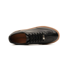 DIVINCH 6301B black lace-up shoes top view with lining