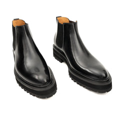 Black Leather Platform Chelsea DIVINCH