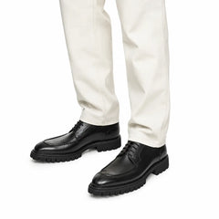 Black Lug Sole Apron Derby