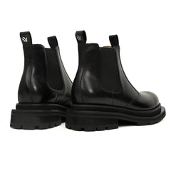 Black Lug-Sole Chelsea Boots DIVINCH