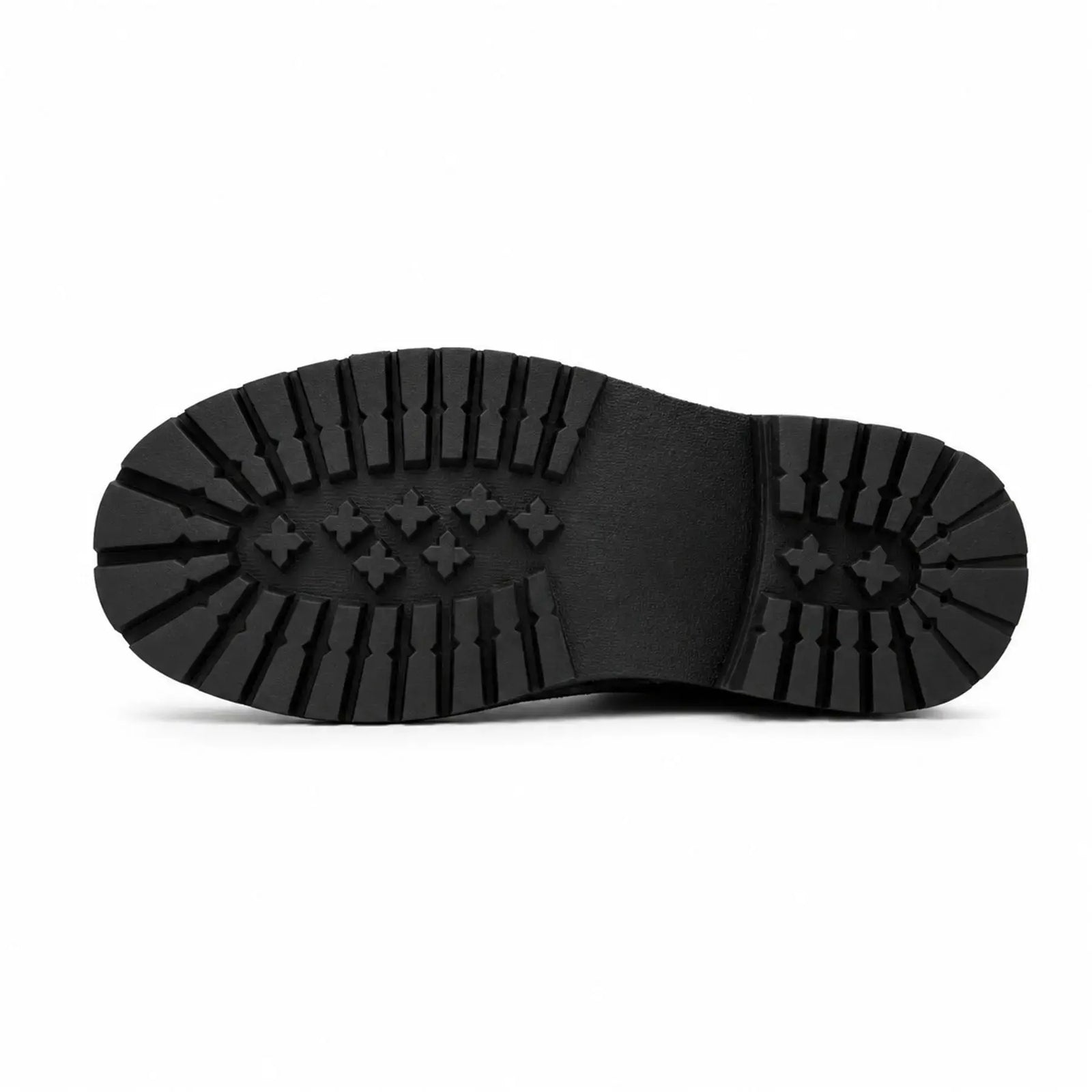 DIVINCH 5036B black lug sole Chelsea boots outsole detail