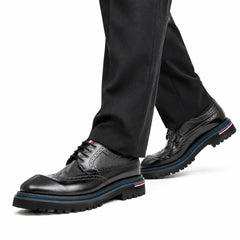 Black Lug Sole Derby Shoes